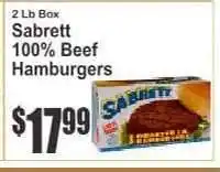 Key Food Sabrett 100% Beef Hamburgers offer