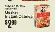 Key Food Quaker Instant Oatmeal offer
