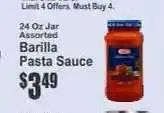 Key Food Barilla Pasta Sauce offer