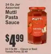 Key Food Mutti Pasta Sauce offer