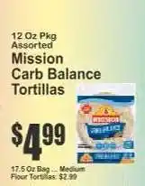 Key Food Mission Carb Balance Tortillas offer