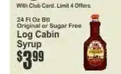 Key Food Log Cabin Syrup offer