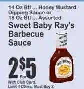 Key Food Sweet Baby Ray's Barbecue Sauce offer