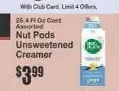 Key Food Nut Pods Unsweetened Creamer offer