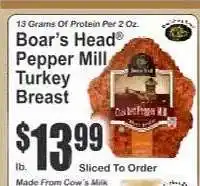 Key Food Boar's Head Pepper Mill Turkey Breast offer