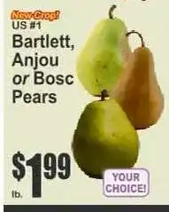 Key Food Bartlett, Anjou or Bosc Pears offer