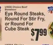 Key Food USDA Choice Beef Boneless offer