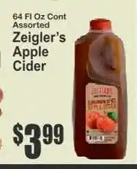 Key Food Zeigler's Apple Cider offer