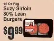 Key Food Suzy Sirloin 80% Lean Burgers offer