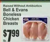 Key Food Bell & Evans Boneless Chicken Breasts offer