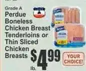 Key Food Perdue Boneless Chicken Breast Tenderloins or Thin Sliced Chicken Breasts offer