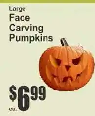 Key Food Large Face Carving Pumpkins offer
