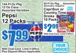 SuperFresh Pepsi, CapriSun or Country Time Drinks offer