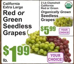 SuperFresh California Extra Large Red or Green Seedless Grapes offer