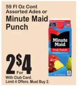 SuperFresh 59 Fl Oz Cont Assorted Ades or Minute Maid Punch offer