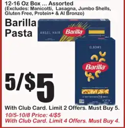 SuperFresh Barilla Pasta offer