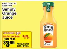 SuperFresh Simply Orange Juice offer