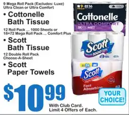 SuperFresh • Cottonelle Bath Tissue • Scott Bath Tissue • Scott Paper Towels offer