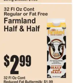 SuperFresh 32 Fl Oz Cont Regular or Fat Free Farmland Half & Half offer