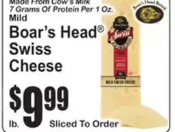 SuperFresh Boar's Head Swiss Cheese offer
