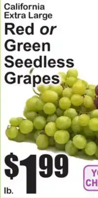 SuperFresh California Extra Large Red or Green Seedless Grapes offer