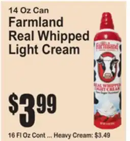 SuperFresh Farmland Real Whipped Light Cream offer