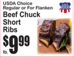 SuperFresh USDA Choice Regular or For Flanken Beef Chuck Short Ribs offer