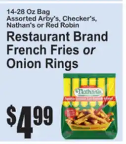 SuperFresh Restaurant Brand French Fries or Onion Rings offer