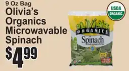 SuperFresh Olivia's Organics Microwavable Spinach offer