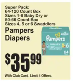 SuperFresh Pampers Diapers offer
