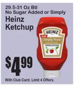 SuperFresh No Sugar Added or Simply Heinz Ketchup offer