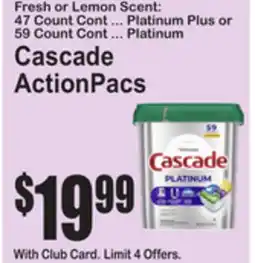SuperFresh Cascade ActionPacs offer