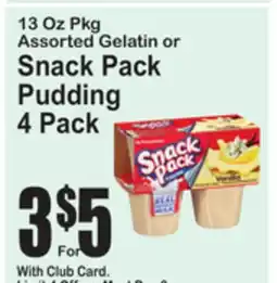 SuperFresh Snack Pack Pudding offer