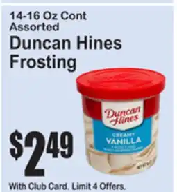 SuperFresh Duncan Hines Frosting offer