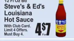 SuperFresh Steve's & Ed's Louisiana Hot Sauce offer