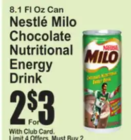 SuperFresh Nestlé Milo Chocolate Nutritional Energy Drink offer