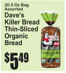 SuperFresh Dave's Killer Bread Thin-Sliced Organic Bread offer
