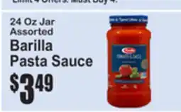 SuperFresh 24 Oz Jar Assorted Barilla Pasta Sauce offer