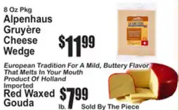 SuperFresh Alpenhaus Gruyère Cheese Wedge, Red Waxed Gouda offer