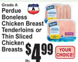 SuperFresh Perdue Boneless Chicken Breast Tenderloins or Thin Sliced Chicken Breasts offer