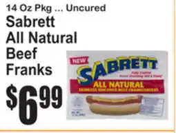 SuperFresh Sabrett All Natural Beef Franks offer