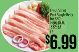 Hmart Fresh Sliced Pork Single Belly for BBQ offer