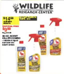 Dunham's Sports Wildlife Research Center Scent Killer Combo offer