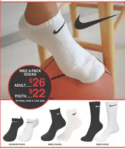Dunham's Sports Nike 6-Pack Socks offer