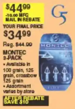 Dunham's Sports Montec 3-Pack offer
