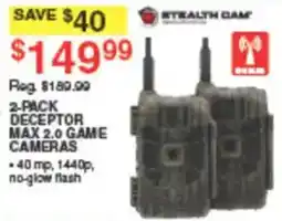 Dunham's Sports Stealth Cam Deceptor Max 2.0 Game Cameras offer