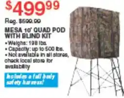 Dunham's Sports Mesa 10' Quad Pod With Blind Kit offer