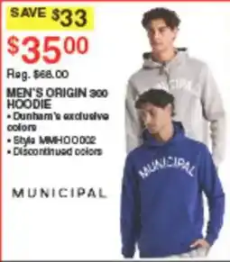 Dunham's Sports Municipal Men's Origin 300 Hoodie offer