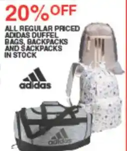 Dunham's Sports Adidas duffel bags, backpacks and backpacks offer