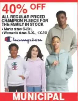 Dunham's Sports Champion fleece for the family offer